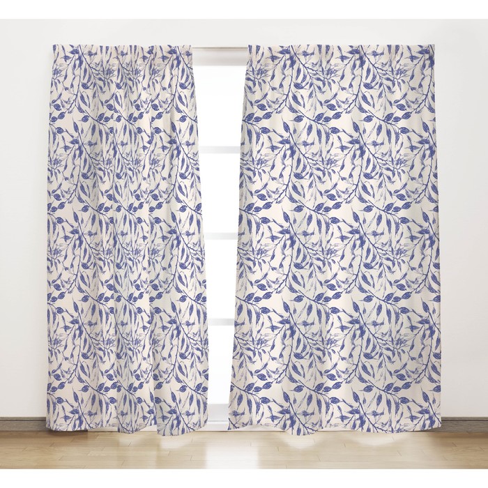 Комплект штор "Индиго", размер 165х270 см-2 шт., микрофибра