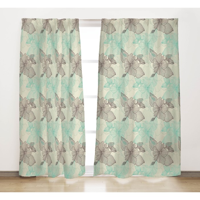 Комплект штор "Цветочный бриз", размер 165х270 см-2 шт., микрофибра