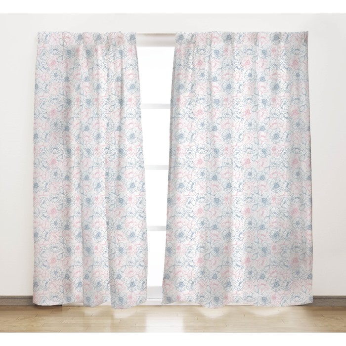 Комплект штор "Цветущий сад", размер 165х270 см-2 шт., микрофибра