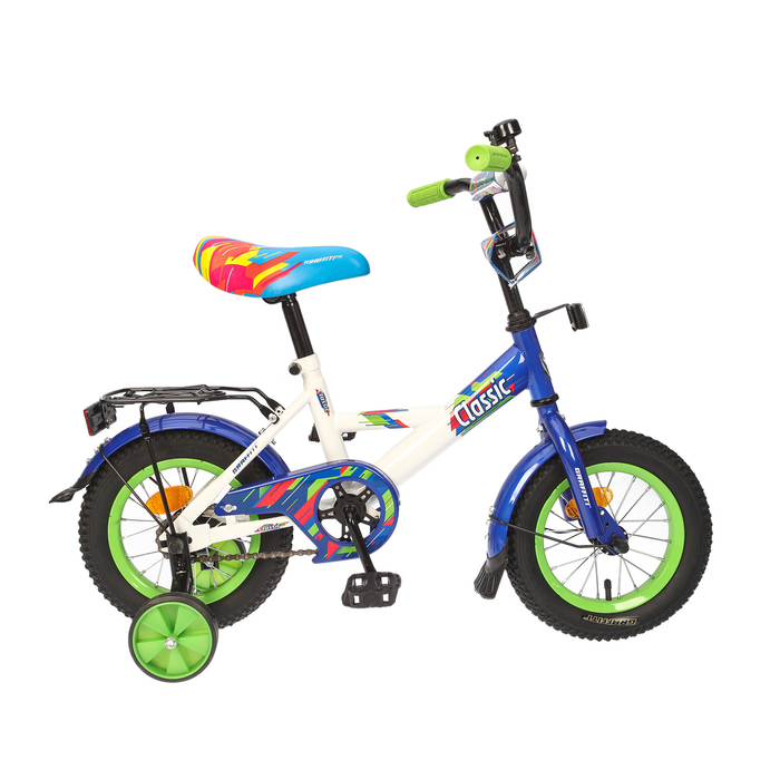 Велосипед 12" Graffiti Classic RUS, цвет белый/темно-синий