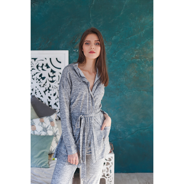 Кардиган женский ОХО-0165 цвет светло-серый, размер 48-50(L)