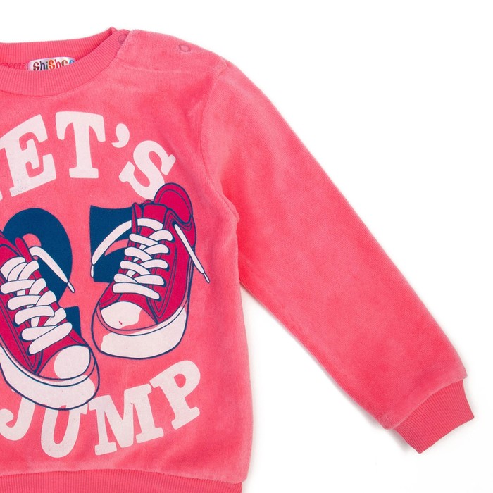 Джемпер велюровый для девочки, рост 92 см, цвет розовый к0011_М