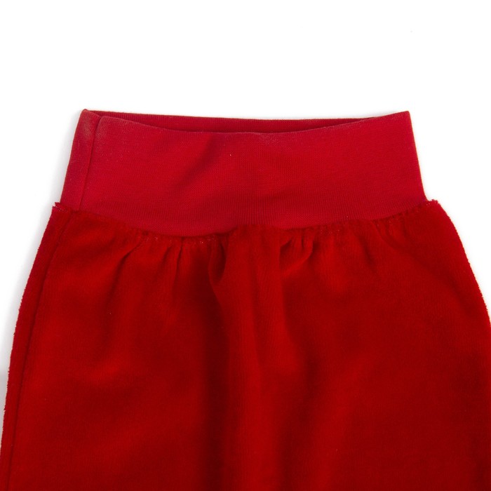 Штанишки детские велюровые, рост 62 см, цвет красный шт0007_М