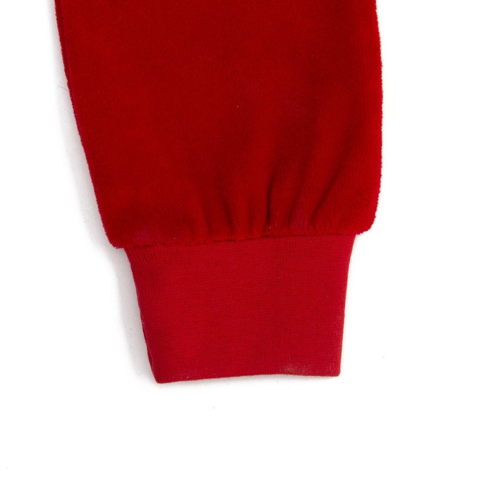 Штанишки детские велюровые, рост 62 см, цвет красный шт0007_М
