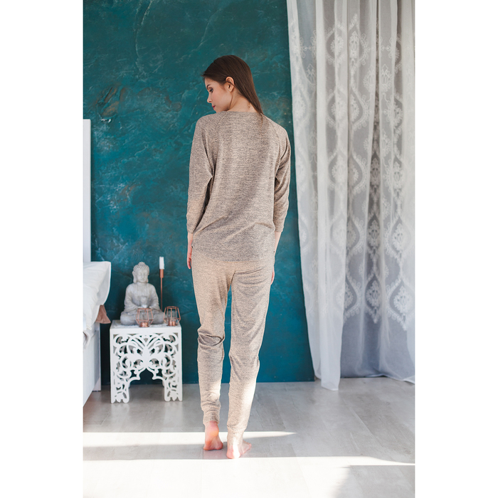 Комплект женский (джемпер, брюки) ОХО-0182 цвет бежевый, размер 48-50(L)