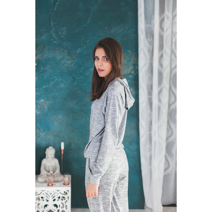 Комплект женский (джемпер, брюки) ОХО-0172 цвет светло-серый, размер 44-46(S)
