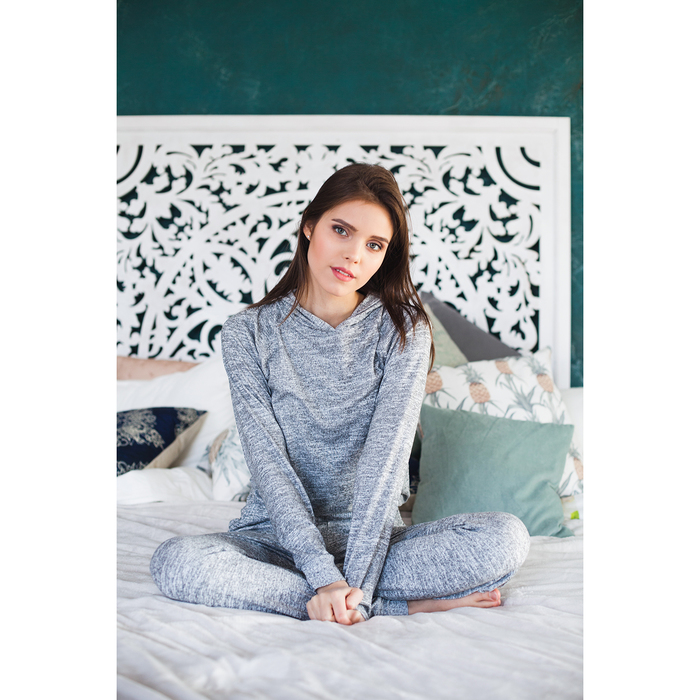 Комплект женский (джемпер, брюки) ОХО-0172 цвет светло-серый, размер 44-46(S)