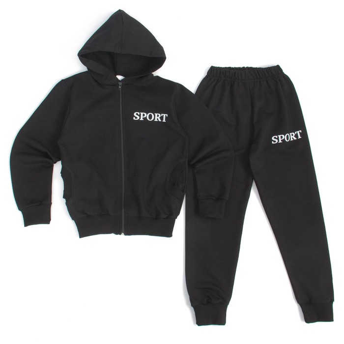 Костюм спортивный для мальчика, рост 86 см, цвет чёрный кч0002_М