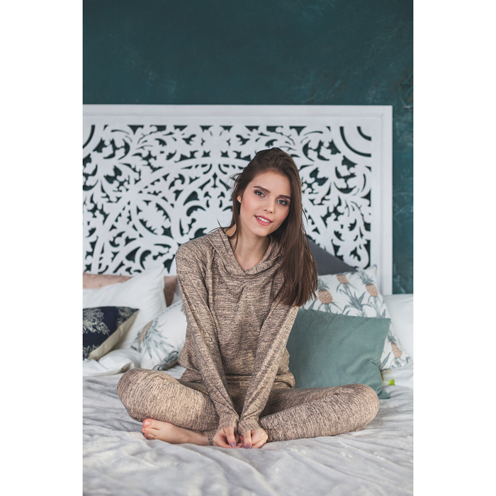 Комплект женский (джемпер, брюки) ОХО-0173 цвет бежевый, размер 44-46(S)