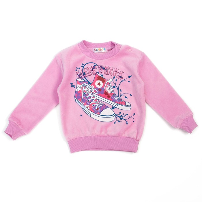 Джемпер велюровый для девочки, рост 92 см, цвет сиреневый к0011_М