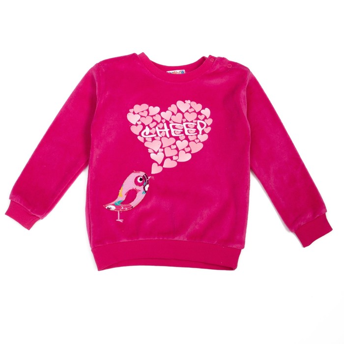 Джемпер велюровый для девочки, рост 86 см, цвет малиновый к0011_М