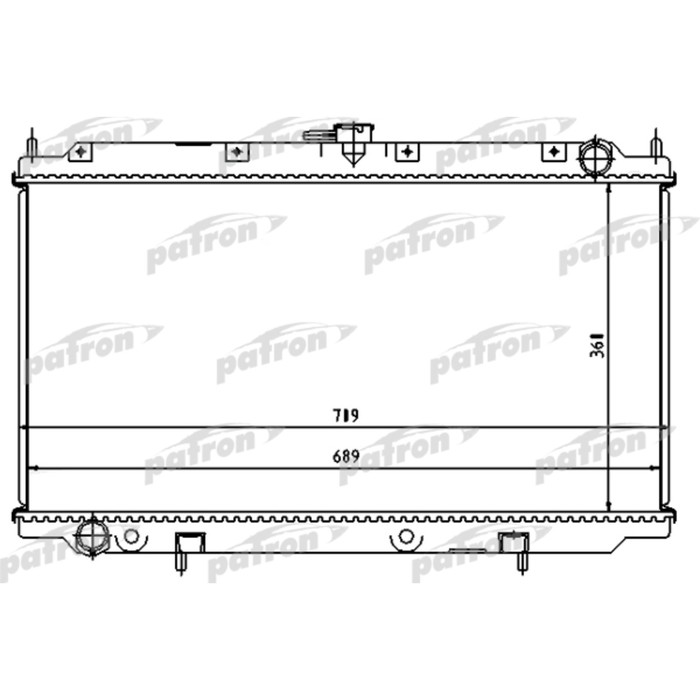 Радиатор охлаждения двигателя Patron PRS3490