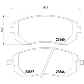 

Колодки тормозные дисковые TEXTAR 2386501