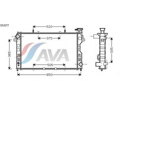 

Радиатор системы охлаждения AVA QUALITY COOLING CR2077