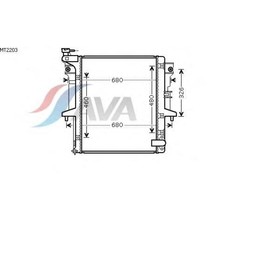 

Радиатор системы охлаждения AVA QUALITY COOLING MT2203
