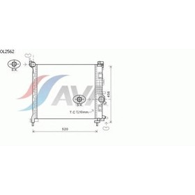 

Радиатор системы охлаждения AVA QUALITY COOLING OL2562