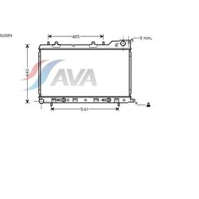 

Радиатор системы охлаждения AVA QUALITY COOLING SU2054