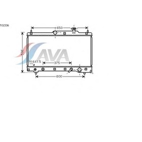 

Радиатор системы охлаждения AVA QUALITY COOLING TO2336