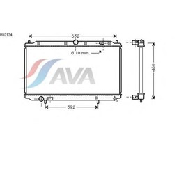 

Радиатор системы охлаждения AVA QUALITY COOLING VO2124