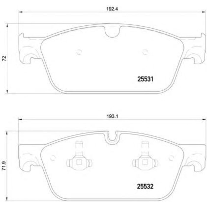 Колодки тормозный дисковые, комплект TEXTAR 2553101