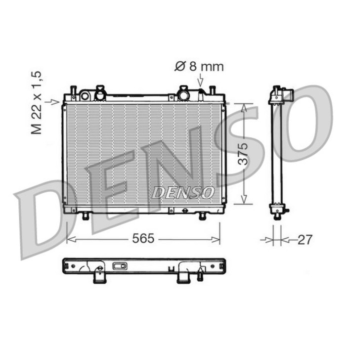 Радиатор охлаждения двигателя Denso DRM09026