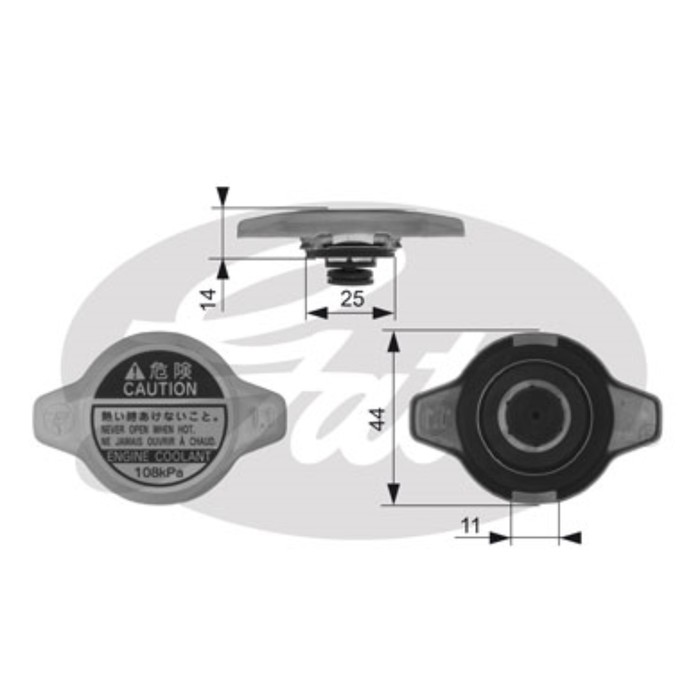 Крышка радиатора Gates RC134