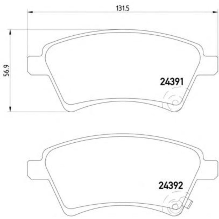 Колодки тормозный дисковые, комплект TEXTAR 2439101