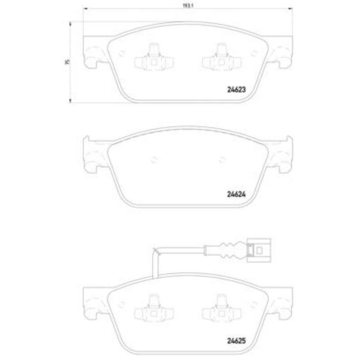 Колодки тормозный дисковые, комплект TEXTAR 2462301