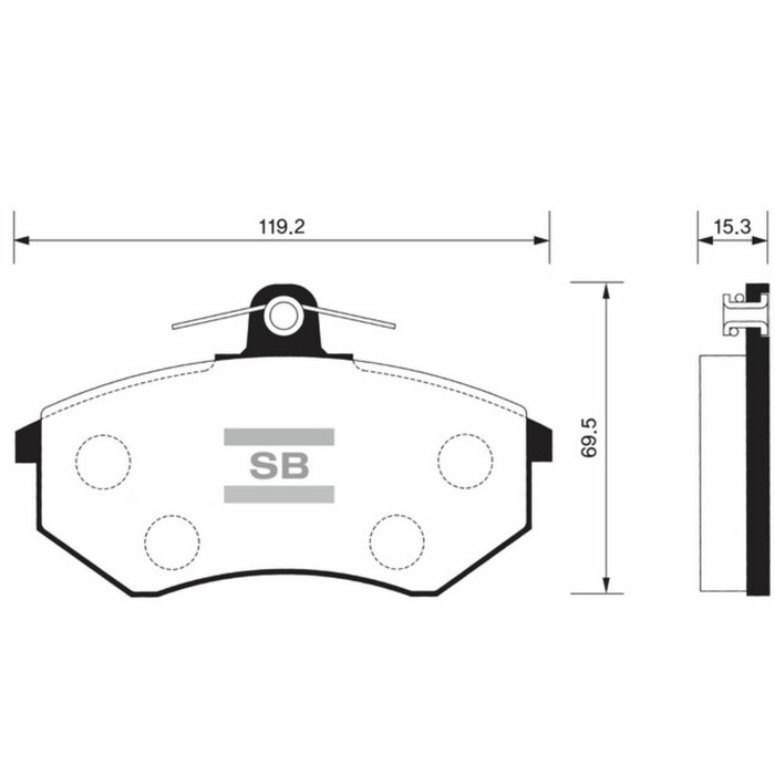 Колодки тормозные дисковые HI-Q SP1043