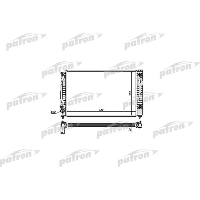 Радиатор охлаждения двигателя Patron PRS3018