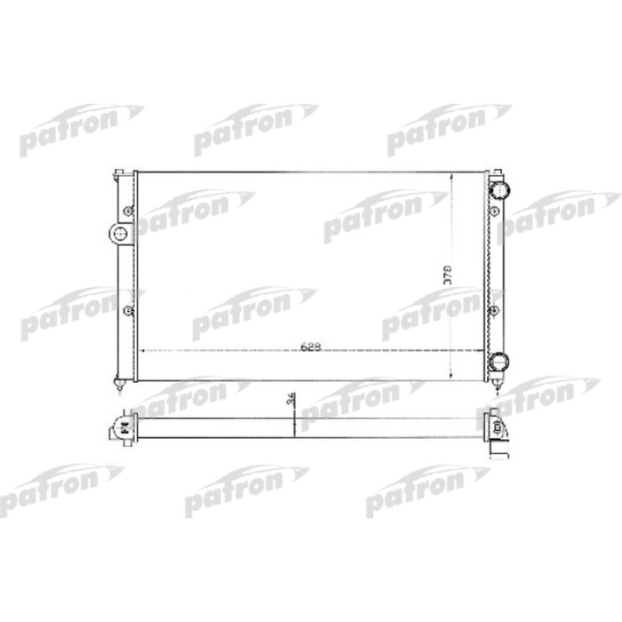 Радиатор охлаждения двигателя Patron PRS3369