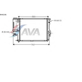 

Радиатор системы охлаждения AVA QUALITY COOLING BWA2186