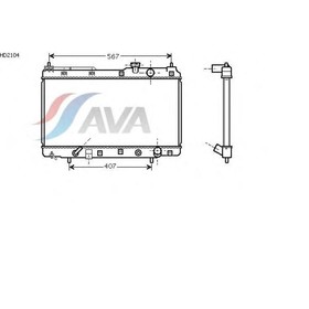 

Радиатор системы охлаждения AVA QUALITY COOLING HD2104
