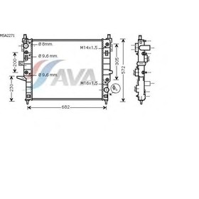 

Радиатор системы охлаждения AVA QUALITY COOLING MSA2271