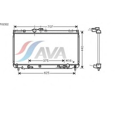 

Радиатор системы охлаждения AVA QUALITY COOLING TO2322