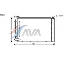 

Радиатор системы охлаждения AVA QUALITY COOLING TO2343