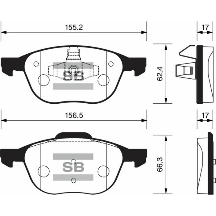 Колодки тормозные дисковые HI-Q SP1260