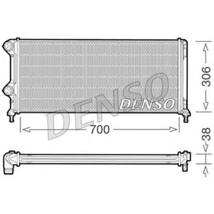 Радиатор охлаждения двигателя Denso DRM09060