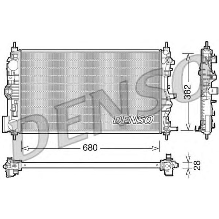 Радиатор охлаждения двигателя Denso DRM15005