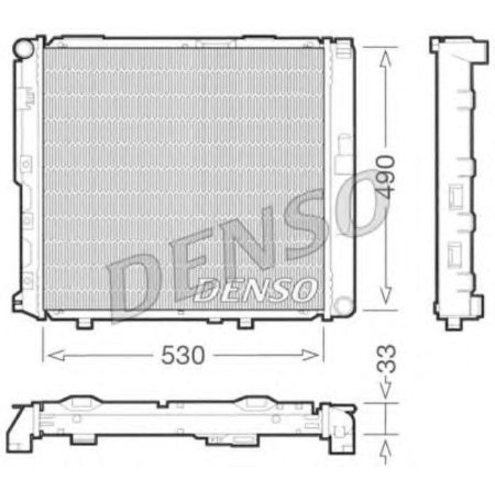 Радиатор охлаждения двигателя Denso DRM17038