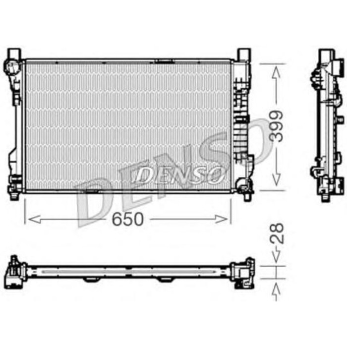 Радиатор охлаждения двигателя Denso DRM17080