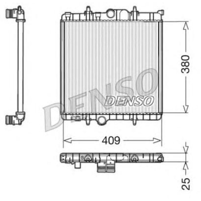 Радиатор охлаждения двигателя Denso DRM21025