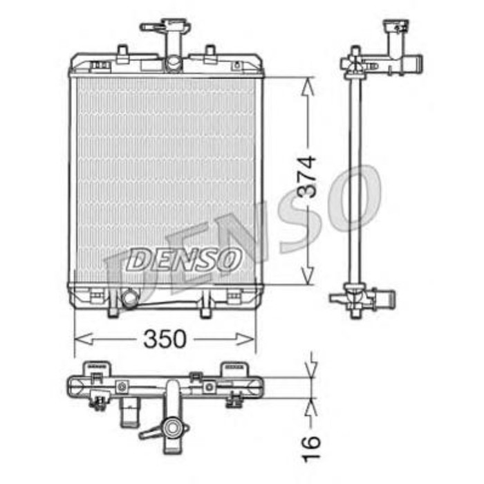 Радиатор охлаждения двигателя Denso DRM21602