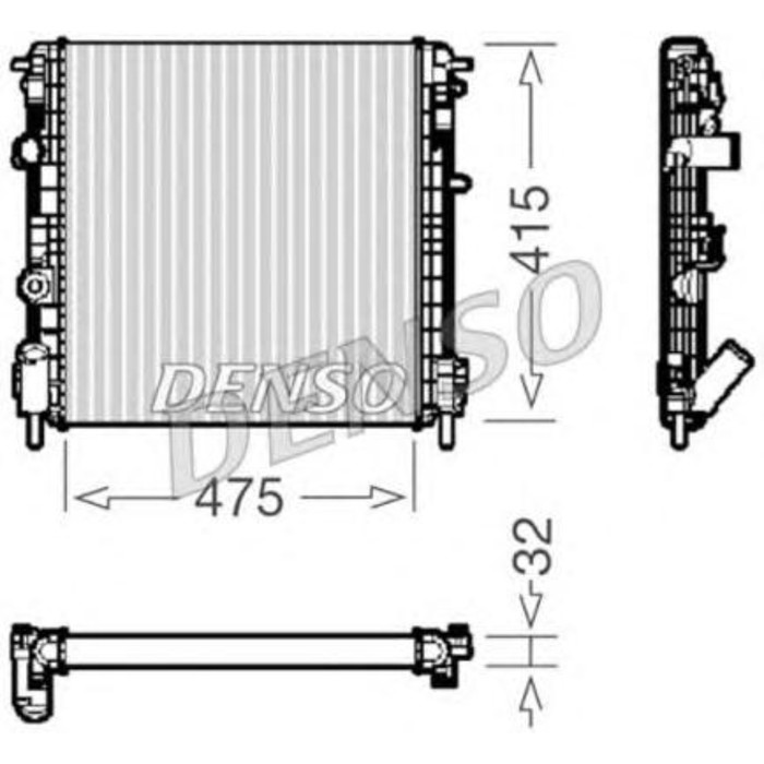 Радиатор охлаждения двигателя Denso DRM23014