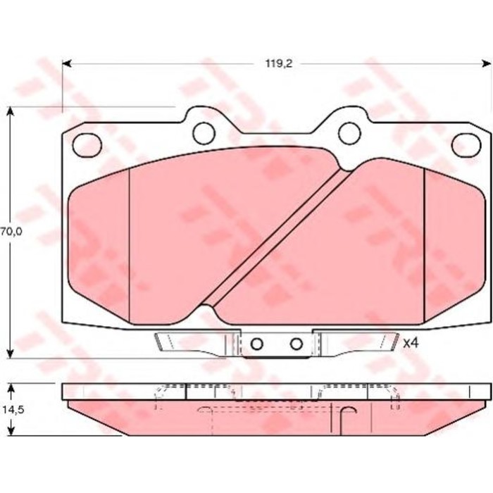 Колодки томрозные  TRW GDB3131