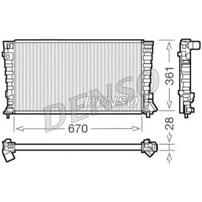 Радиатор охлаждения двигателя Denso DRM07020