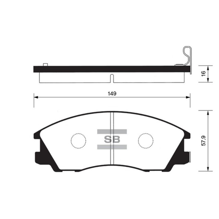 Колодки тормозные дисковые HI-Q SP1097
