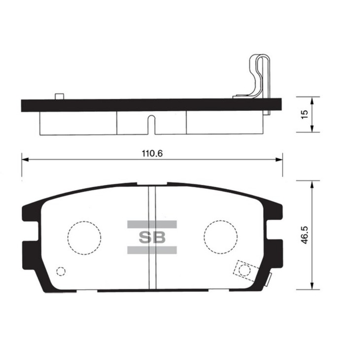 Колодки тормозные дисковые HI-Q SP1098