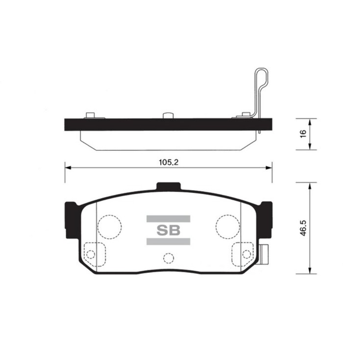 Колодки тормозные дисковые HI-Q SP1107R