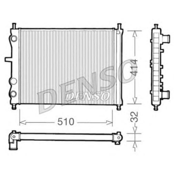 Радиатор охлаждения двигателя Denso DRM09020